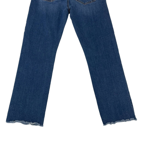 Ann Taylor The Straight Crop Frayed Hem Jean Size 6 - Picture 4 of 7